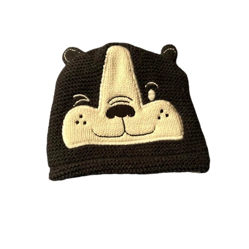Joe Fresh Dark Grey Puppy Baby Hat Size 0-12 Months